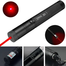 Red Light Laser Pointer Rechargeable Flashlight Cat Toy Adjustable Focus