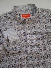 Mens Large Johnston  Murphy Shirt Performance LS button floral