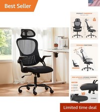 Ergonomic High-Back Mesh Office Chair with Adjustable Headrest Lumbar Support