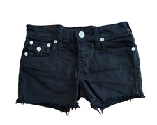 True Religion Dolly Cut Off Kids Shorts Black Size 10 style G954J83EG