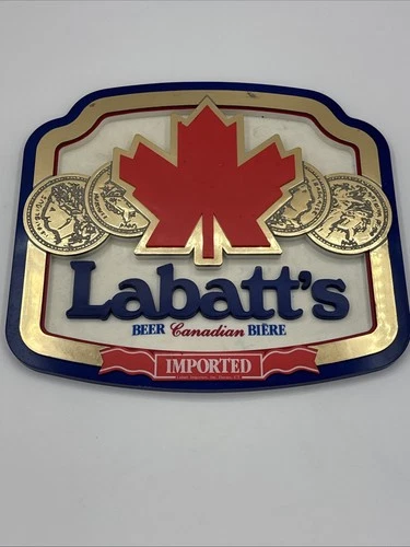 Vintage circa 1985 Labatts Imported Beer 3D sign Plastic