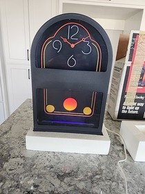Vintage GEMINI NUON Display BLACKLIGHT Clock Tested Working W/ Original Box