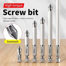 6pc Magnetic Phillips Screwdriver Bit Set Non-Slip Cross Head Drill Bits