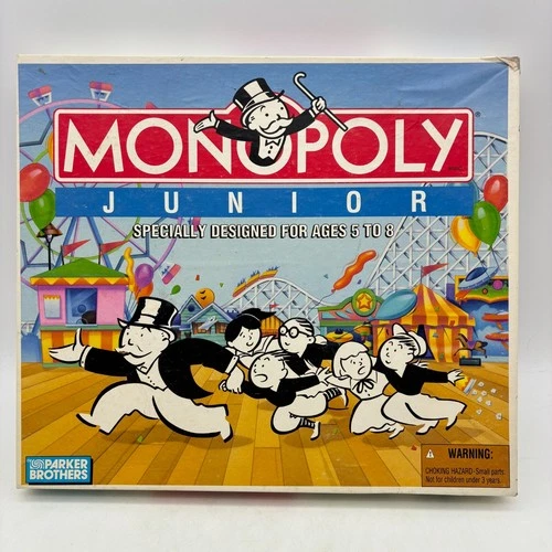 VINTAGE Monopoly Junior 1990 COMPLETE Parker Brothers 80's 90's Kids Children's
