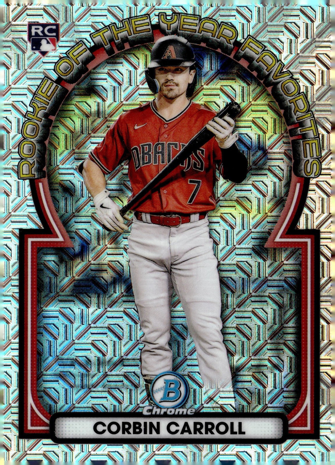 2023 Bowman #ROYF-1 Corbin Carroll Rookie of the Year Favorites Mojo Refractors