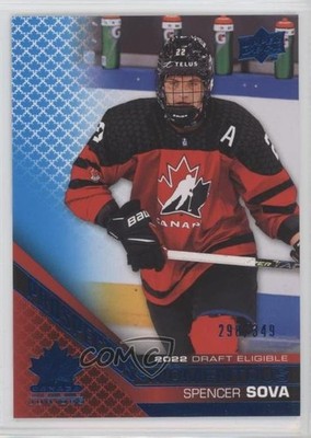 2022 Team Canada Juniors Prospectus Momentous Electric Blue Spencer Sova y0i