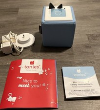Tonies Toniebox Audio Box Player Speaker Blue w/ Charger--Preowned
