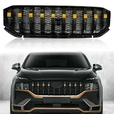 Front Bumper Upper Grille Mesh Grill Fits for Hyundai Santa Fe 2021 2022 2023