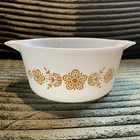 Vintage Pyrex 474-B Gold Butterfly 1.5 Pt