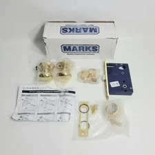 Marks 22AC/3-KD-W RHR Ornamental Entry Double Cylinder Mortise Lockset