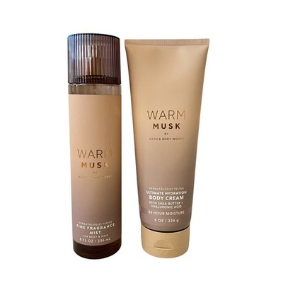 Bath & Body Works Warm Musk Mist & Body Cream Set