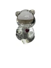 Vintage Fenton Glass Birthstone Bear February Amethyst Purple Heart Paperweight