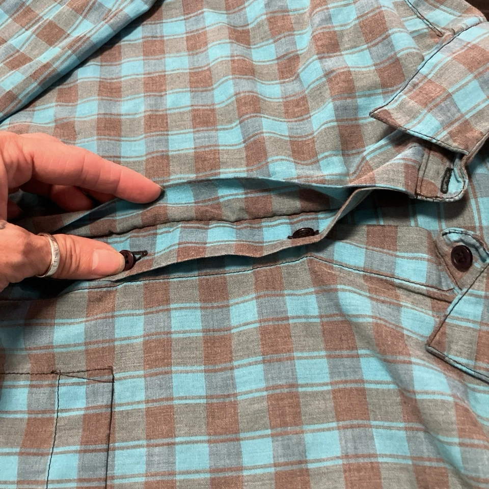 Camisa Diane von Furstenberg Vintage Informal A Cuadros Con Botones Manga Larga Talla M Foto 4 de 4