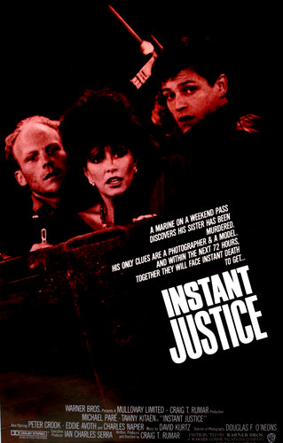 Instant Justice,  US one sheet original 1986 movie poster  rolled, 27''x 41'