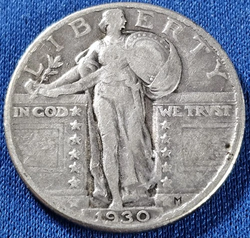A 1930 Standing Liberty Quarter. Nice Original Coin