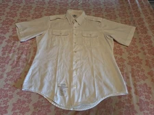 US Army Man's S/S Army White Shade Number: Army Shade White 521 Shirt Size Large