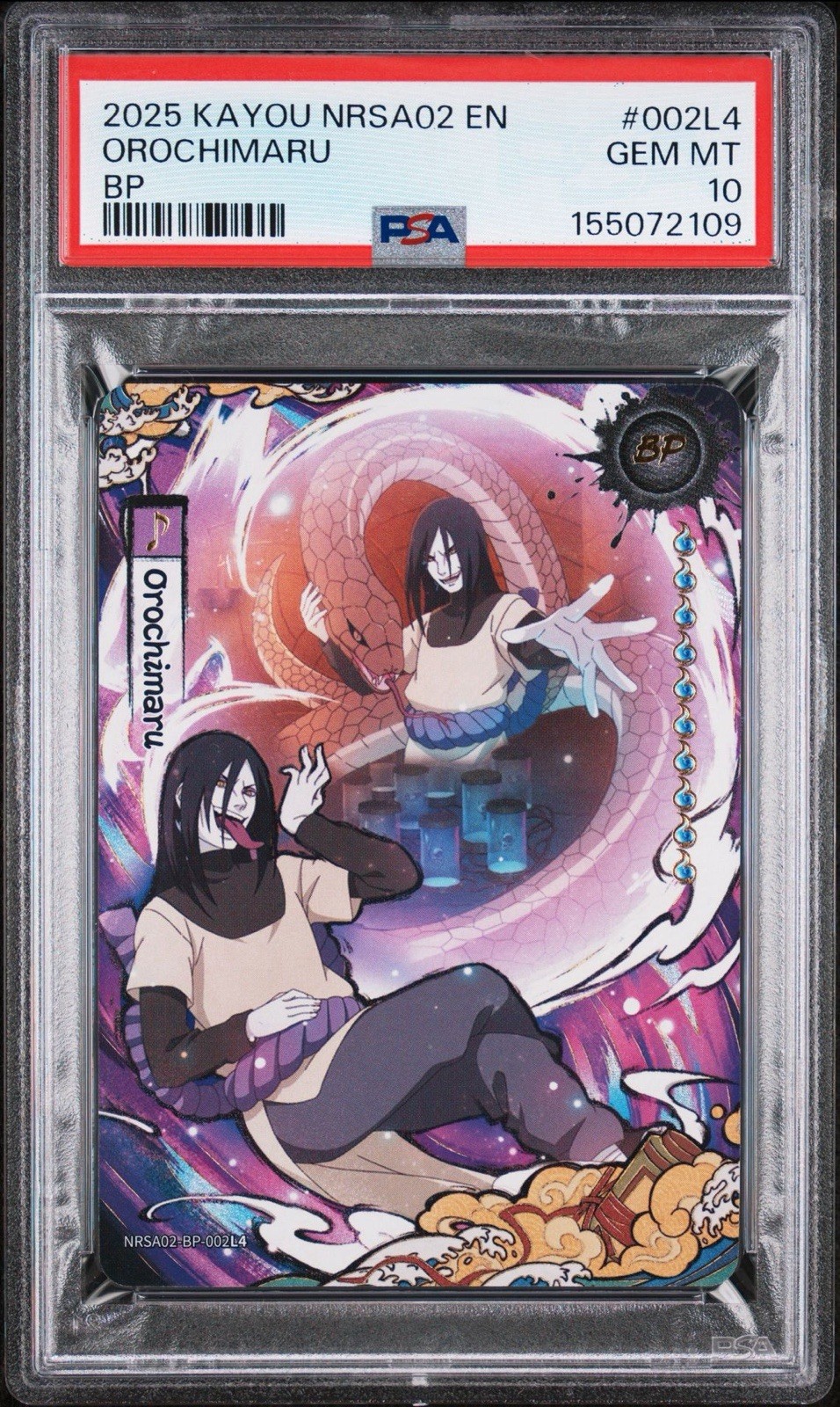 Orochimaru NRSA02-BP-002L4 BP Kayou Naruto English Chapter Jin Series 2 Psa 10 view 1