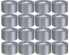 16 Pack Silver Heavy Duty Duct Tape Bulk 2 Inch X 30 Yards, Waterproof, Strong N