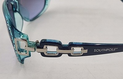 Southpole Silver & Blue Sunglasses Amazon.com: SOUTHPOLE 5075SP Retro Semi Rimless Metal Shield  main image 4