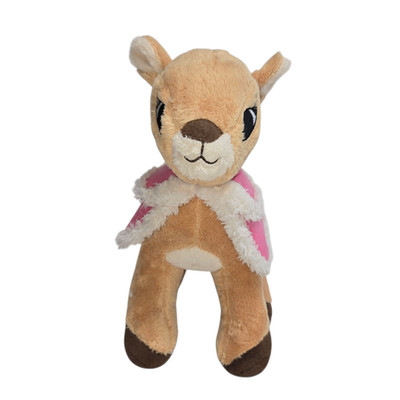 Dan Dee Rudolph Red-Nosed Reindeer Plush Pink Cape 12 Inch Deer Toy