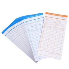 50x Monthly Time Clock Cards Timecard for Employee Attendance Payroll Recorder