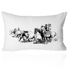 Western Pillows Covers 12x20 Inch - Cowboy Cattle 12" x 20" Pack of 1 Rustic