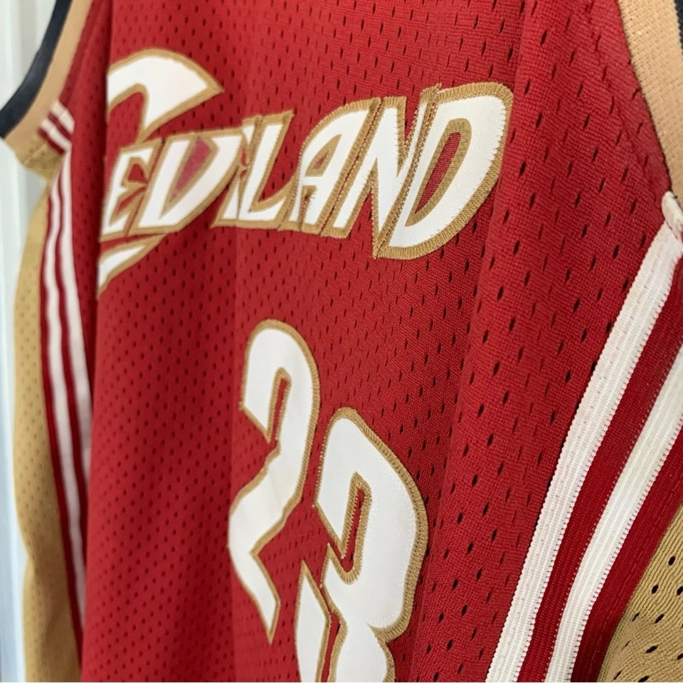 Authentic LeBron James Cleveland Cavaliers Reebok Men’s Large Cavs Rookie Jersey - Image 3 of 4