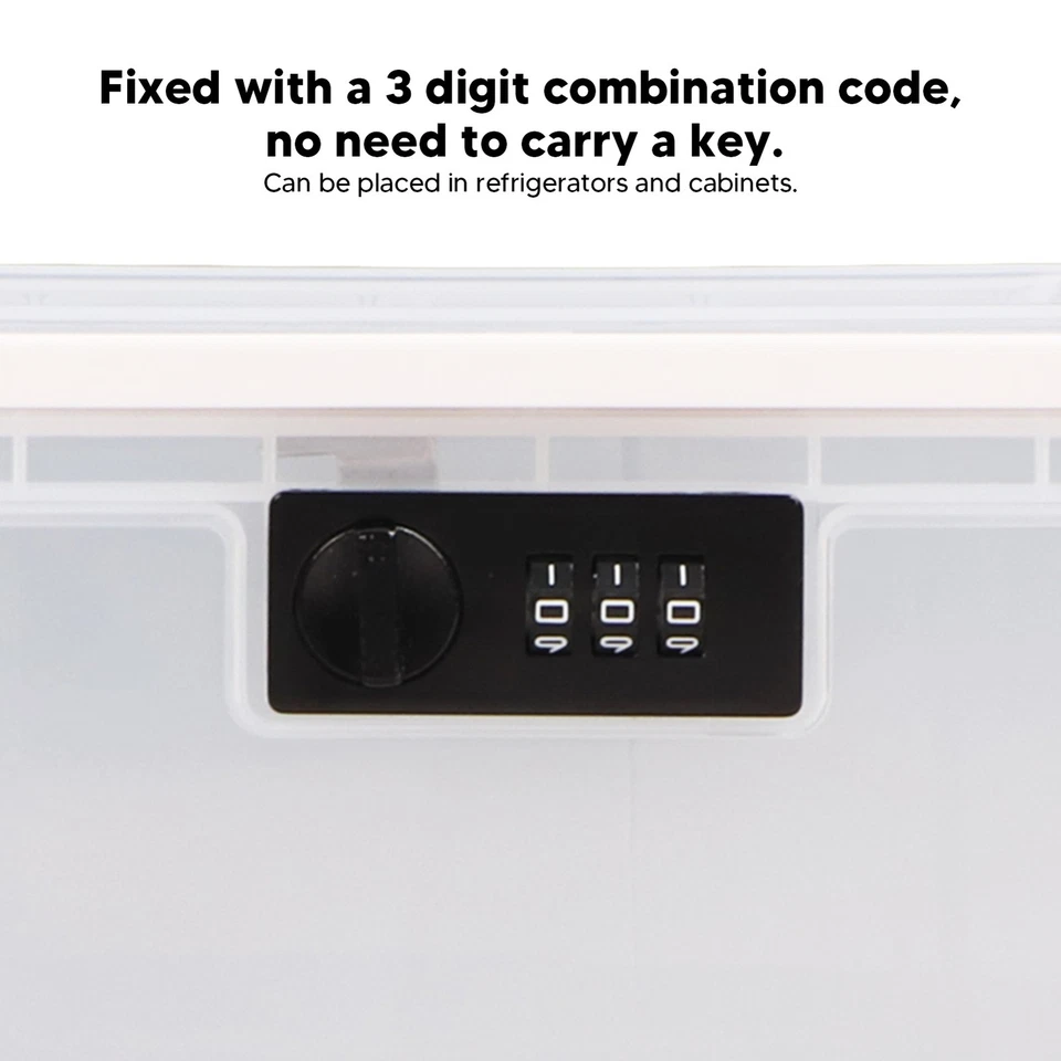 Lock Box Clear Food Storage Container With 3 Digit Combination Lock - Image 4 of 4