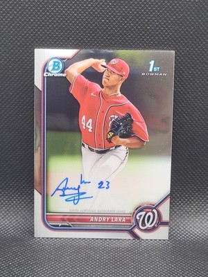 2022 Bowman Chrome ANDRY LARA auto RC 1st Washington Nationals