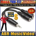 Hosa YMM-232 3.5mm TRS Male to Dual 3.5mm TRS Female
