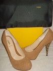 100% AUTHENTIC NEW WOMEN FENDI FF SUPERSTAR CT PUMPS/HEELS US 8 — photo 3