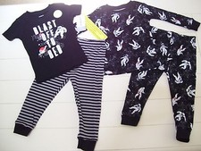 Carter's 4 Pc Space Blast Off To Bed Glow in The Dark Snug Fit Pajamas Sz 12M