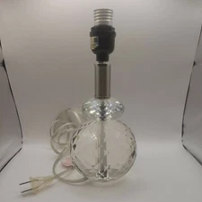 StyleCraft Modern Faceted Cut Crystal Orb Budoir Table Lamp *No Lamp Shade *read