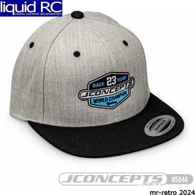 JConcepts 5044 2023 Jconcepts Racing Team Hat Flat Bill Snap-Back Design Gray
