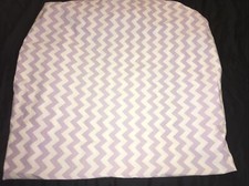 Pottery Barn Kids Chevron Stripe Crib Toddler Fitted Sheet Lavender Purple White