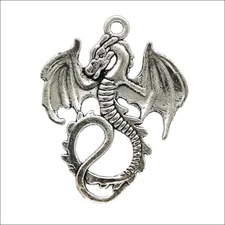 30pc dragon pterosaur Antique Silver Charms Pendants for Jewelry Making Necklace