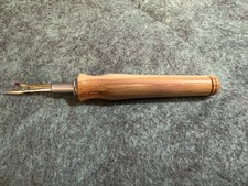 Hand carved Boxelder Maple Wood Lg blade seam ripper satin chrome finish