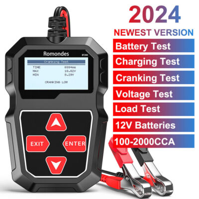 Romondes BT200 12V Batterieprüfer Digital Diagnosegerät Batterietester PKW KFZ