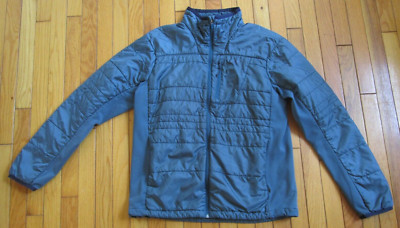MERRELL Primaloft Full Zip Quilted Puffer Jacket Women Zip Pockets XL Teal