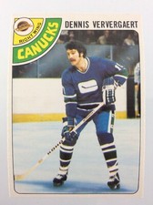 1978 Dennis Ververgaert 52 OPC Vancouver Canucks O-Pee-Chee Hockey Card 0043M