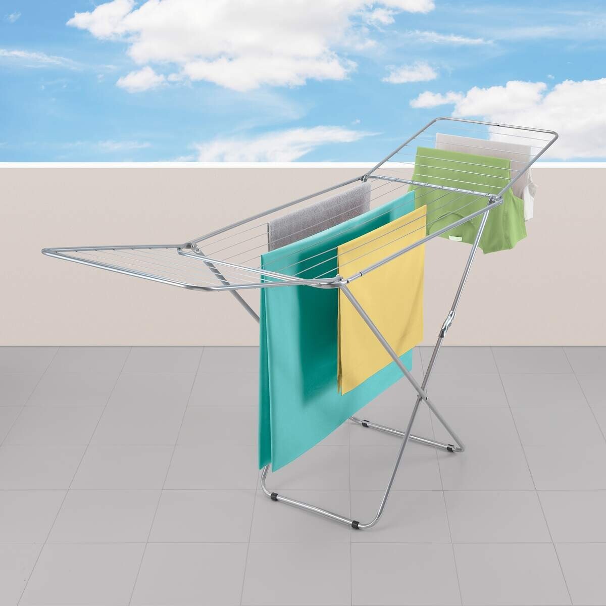 Stendibiancheria Cavalletto Con Ali 20 Metri Capri Metaltex