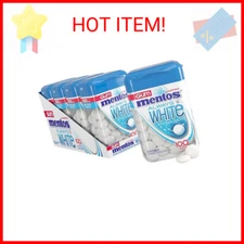 Mentos Always White Peppermint Sugar Free Gum with Xylitol Sweetener, 100 Count 