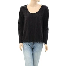 Odd Molly Anthropologie Embroidered Blouse Top Floral Crochet Cotton S-1