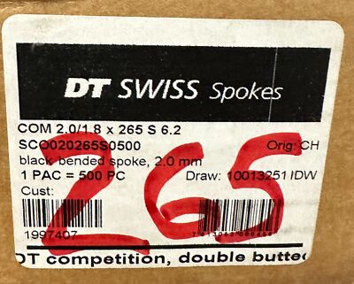 DT Swiss Rayons DT Champion, J bend, 2.0, noir, 280MM - Vélotonic | Le