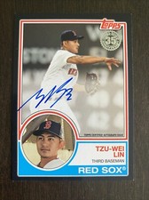 Tzu-Wei LIN 2018 Topps Black 35th Anniversary 1983 Design AUTO #83A-TL 34/99