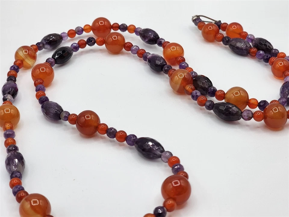 Collar Jay King DRT Amatista y Cuentas Ámbar 42" Plata 925 Foto 4 de 4