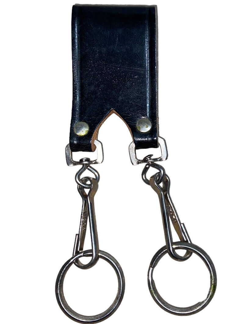 Leather Belt Key Clip Black-image