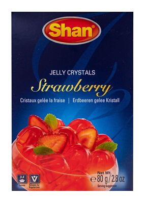 Erdbeeren Glee 80gr Backmischung für Erdbeer-Wackelpudding Geburtstagsparty