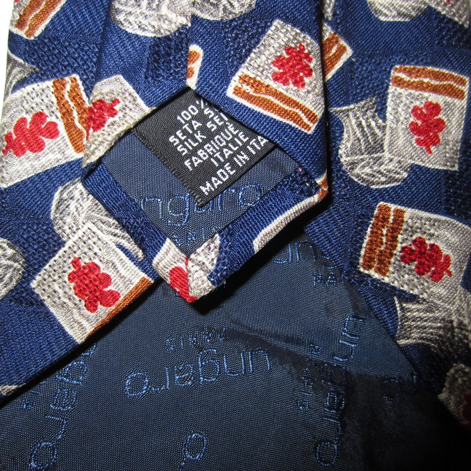 CORBATA VINTAGE HÚNGARO PARÍS 100% SEDA HECHA EN ITALIA GRAN PATRÓN Foto 3 de 4