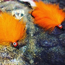 2 V Fly Size 4/0 Ultimate RV hot Orange Super Predator Special Saltwater Flies